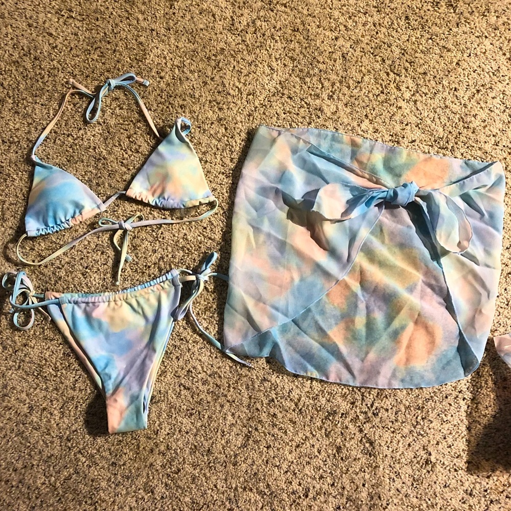 New in bag 3 piece bikini swimsuit set